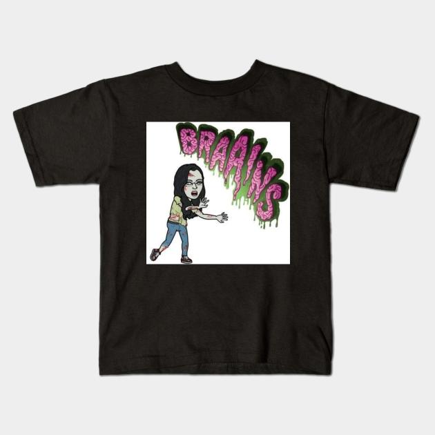 Brains Kids T-Shirt by ZOMBIES INCORPORATED 2022